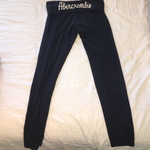 navy blue A&F kids yoga pants/leggings